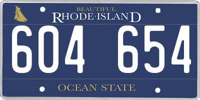 RI license plate 604654