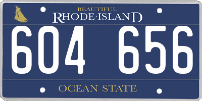 RI license plate 604656