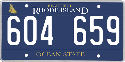 RI license plate 604659