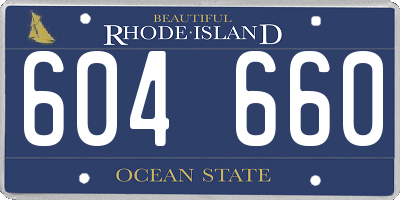 RI license plate 604660
