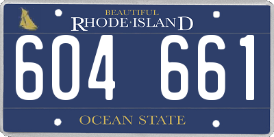 RI license plate 604661