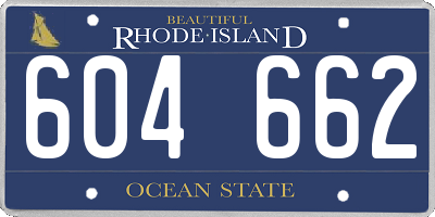 RI license plate 604662
