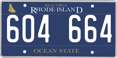 RI license plate 604664