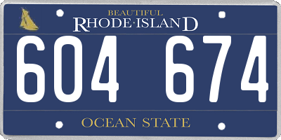 RI license plate 604674