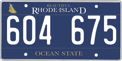RI license plate 604675