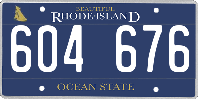 RI license plate 604676