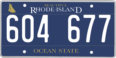 RI license plate 604677