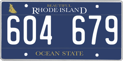 RI license plate 604679