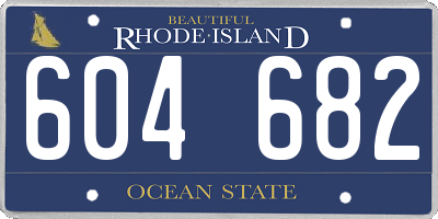 RI license plate 604682