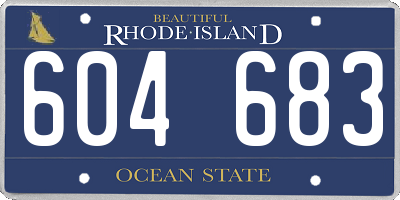 RI license plate 604683