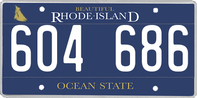 RI license plate 604686