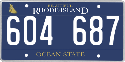 RI license plate 604687