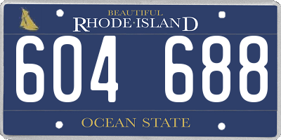 RI license plate 604688