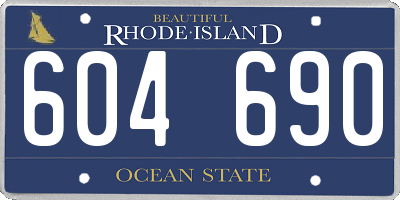 RI license plate 604690