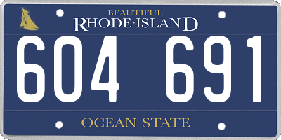 RI license plate 604691