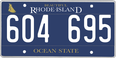 RI license plate 604695