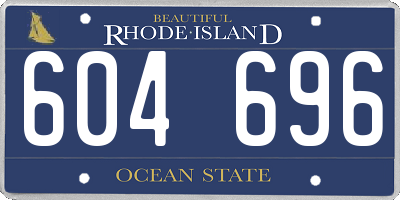 RI license plate 604696