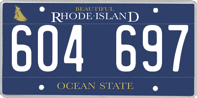 RI license plate 604697