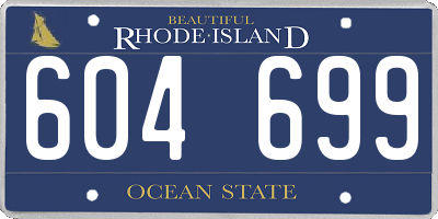 RI license plate 604699