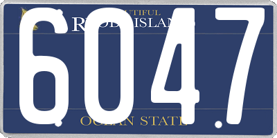 RI license plate 6047