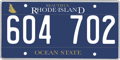 RI license plate 604702