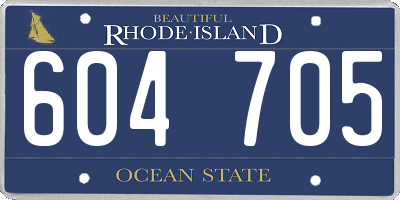 RI license plate 604705