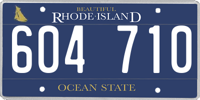 RI license plate 604710