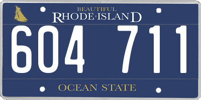RI license plate 604711