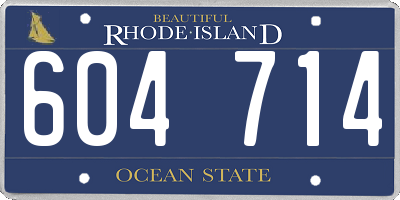RI license plate 604714