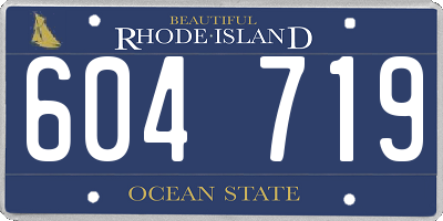 RI license plate 604719