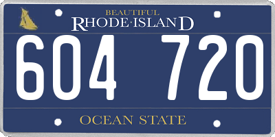 RI license plate 604720