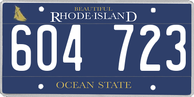 RI license plate 604723
