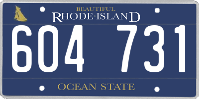 RI license plate 604731