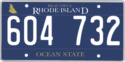 RI license plate 604732