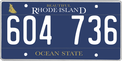 RI license plate 604736