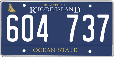 RI license plate 604737