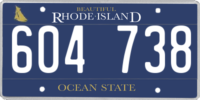RI license plate 604738