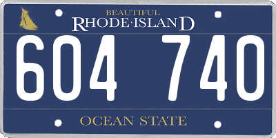 RI license plate 604740