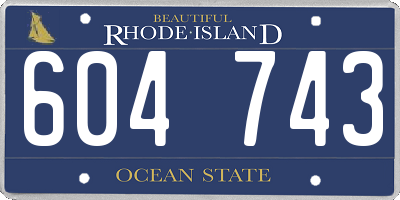 RI license plate 604743