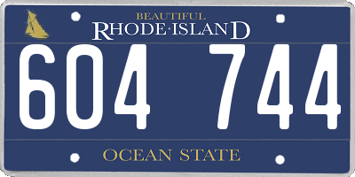 RI license plate 604744