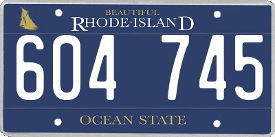 RI license plate 604745