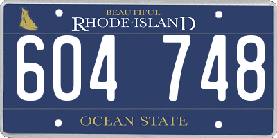 RI license plate 604748