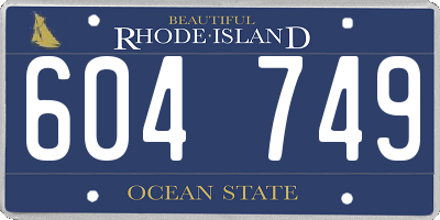 RI license plate 604749