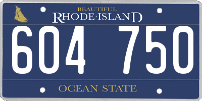 RI license plate 604750