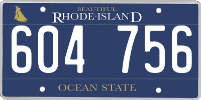 RI license plate 604756