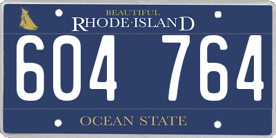 RI license plate 604764