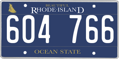 RI license plate 604766