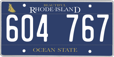 RI license plate 604767