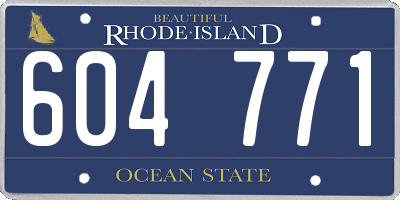 RI license plate 604771
