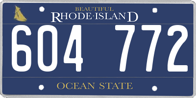 RI license plate 604772